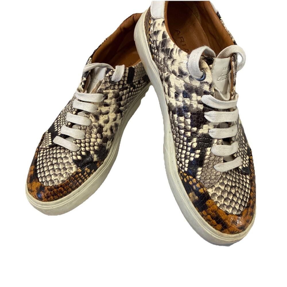 ARIAT Leather Snakeskin Sneakers Women’s 8 Western Shoes Two24 Python Rodeo RARE